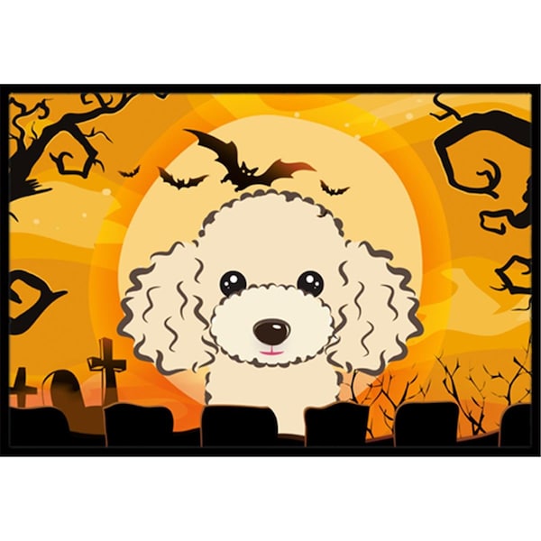 Carolines Treasures Halloween Buff Poodle Indoor and Outdoor Mat- 18 x 27 in. BB1816MAT - main